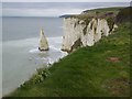 SZ0582 : Sea stack near Old Harry Rocks by David Smith