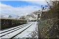 SH7045 : Snow at Blaenau Ffestiniog station (1) by Richard Hoare