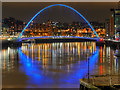 NZ2563 : Night View of Gateshead Millennium Bridge by David Dixon