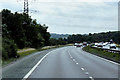 SK5895 : Power Lines Crossing the A1(M) near to Wadworth by David Dixon