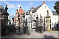 SJ3350 : Entrance to St Giles' Church, Wrexham by Jeff Buck