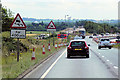 SK6776 : Southbound A1, Major Roadworks at Elkersley by David Dixon