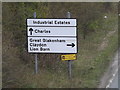 TM0658 : Roadsign on the A1120 by Geographer