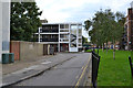 TQ3277 : Empty Flecker House behind Broome Way, Camberwell by Robin Stott