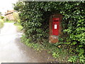 TM1154 : The Hollows & The Green George VI Postbox by Geographer