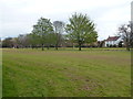 TL4966 : Grassed area outside the former barracks in Waterbeach by Richard Humphrey