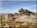 SD9716 : Large Boulders along the Pennine Way at Blackstone Edge by David Dixon