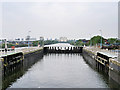 SJ7997 : Mode Wheel Lock, Manchester Ship Canal by David Dixon