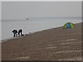 TR0821 : Bait digging at Romney Sands by Oliver Dixon