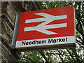 TM0954 : Needham Market Railway Station sign by Geographer