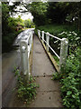 TM0358 : Footbridge at Wash Lane Ford by Geographer