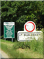 TM1048 : Blakenham Woodland Garden & Little Blakenham Village Name sign by Geographer