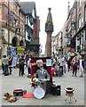 SJ4066 : Mr Peewee, The Drumming Puppet in Chester by Rob Farrow