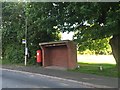 SJ8542 : Clayton: bus stop and shelter on Ferndown Drive South by Jonathan Hutchins