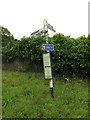 TL9383 : Roadsign on Brettenham Road by Geographer