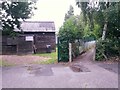 SZ0696 : Kinson: Scout hut and footpath E21 to Anstey Close by Chris Downer