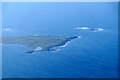 HY7855 : Dennis Ness, North Ronaldsay, from the air by Mike Pennington