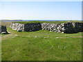 NB3149 : Blackhouse walls at Arnol by M J Richardson