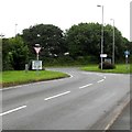 SN1203 : Ildiwch 50 llath/Give Way 50 yards, New Hedges, Pembrokeshire by Jaggery