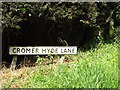 TL2012 : Cromer Hyde Lane sign by Geographer