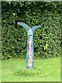 NY4930 : National Cycle Network milepost outside Newton Rigg College by Oliver Dixon