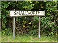 TM0080 : Smallworth sign by Geographer