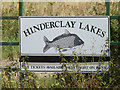 TM0376 : Hinderclay Lakes sign by Geographer