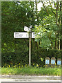 TM0572 : Roadsign on the B1113 Finningham Road by Geographer