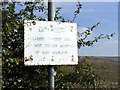 SK0263 : Ageing danger sign near military training area by Graham Hogg