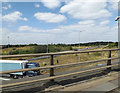 TQ5572 : M25 Slip Road off the M25 London Orbital Motorway by Geographer