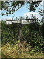 TL9870 : Roadsign on the C645 Ixworth Road by Geographer