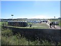 NZ3277 : Temporary park and ride, Blyth Tall Ships Regatta by Graham Robson