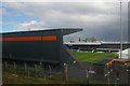 TQ1890 : The Hive, Barnet FC: fleeting glimpse of the pitch from the underground by Christopher Hilton