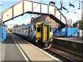 NS6960 : Uddingston railway station by Thomas Nugent