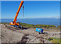 SD4254 : Plover Scar Lighthouse rebuilding by Ian Taylor