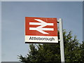 TM0595 : Attleborough Railway Station sign by Geographer