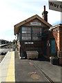 TM0595 : Attleborough Signal Box at Attleborough Railway Station by Geographer