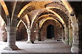 SJ5483 : The 12th Century Vaulted Undercroft at Norton Priory by Jeff Buck