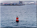 HU4742 : Bressay Sound, Red Buoy near Lerwick by David Dixon