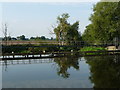 SJ6274 : Footbridge over a weir, west bank, Barnton Cut by Christine Johnstone