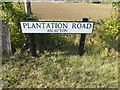 TM1589 : Plantation Road sign by Geographer