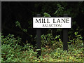 TM1590 : Mill Lane sign by Geographer