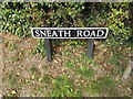 TM1589 : Sneath Road sign by Geographer