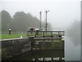 SJ6470 : Closing one of the top gates, Valeroyal Locks by Christine Johnstone