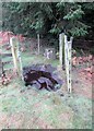 SE8695 : Bridleway  gate  with  MOD boundary stone beyond by Martin Dawes