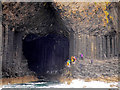 NM3235 : Tourists at the Entrance to Fingal's Cave by David Dixon