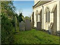 SK9121 : Medieval cross, Gunby Churchyard by Alan Murray-Rust