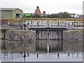 ST2937 : Disused lock Bridgwater docks by Chris Allen