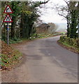 ST3998 : Warning signs, Llanllowell by Jaggery