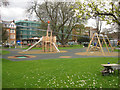 TQ3276 : New play area for Camberwell Green, London by Robin Stott